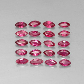 1.7 ct total Natural Pink Red Ruby