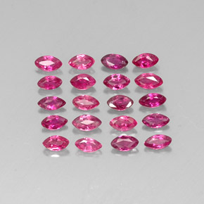 2.03 ct total Natural Pink Red Ruby