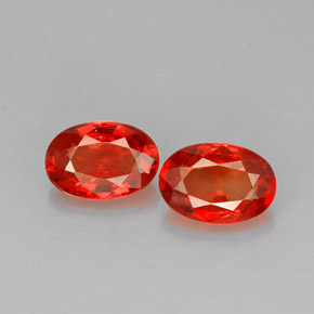 1.31 ct total Natural Red Orange Sapphire