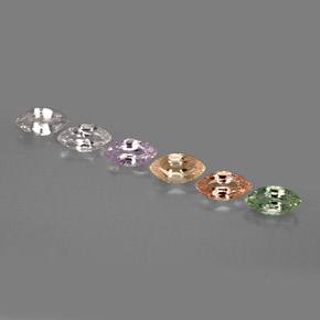1.35 ct total Natural Multicolor Sapphire