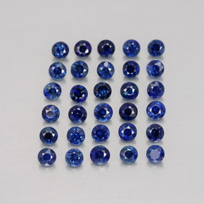 1.24 ct total Natural Deep Blue Sapphire