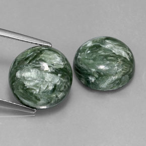 10.07 ct total Natural Green Seraphinite
