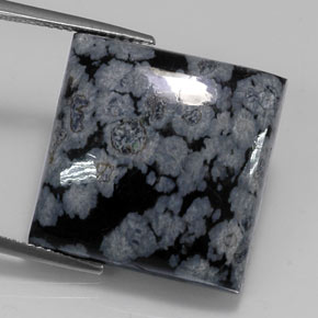 22.67 ct Natural Gray-White Black Snowflake Obsidian