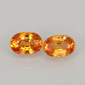 1.4 ct total Natural Mandarin Orange Spessartite Garnet