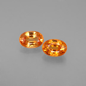 1.53 ct total Natural Mandarin Orange Spessartite Garnet