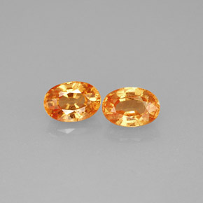 1.51 ct total Natural Mandarin Orange Spessartite Garnet