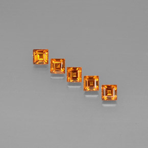1.5 ct total Natural Mandarin Orange Spessartite Garnet