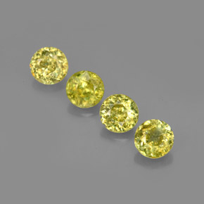 1.61 ct total Natural Yellowish Green Sphene