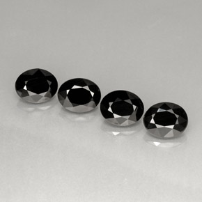 10.92 ct total Natural Black Spinel