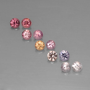 1.43 ct total Natural Multicolor Spinel