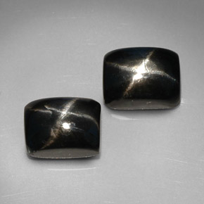 5.06 ct total Natural Black Star Diopside