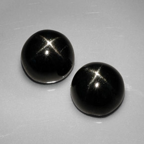 4.26 ct total Natural Black Star Diopside
