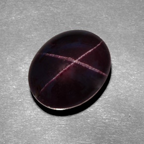 12.2 ct Natural Black Red Star Garnet