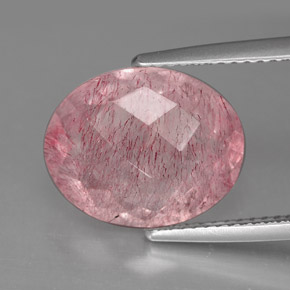 5.72 ct Natural Red Pink Strawberry Quartz