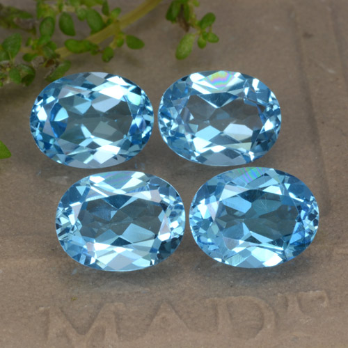 9.12 ct total Natural Swiss Blue Topaz
