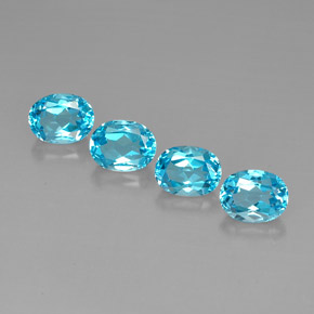 11.01 ct total Natural Swiss Blue Topaz