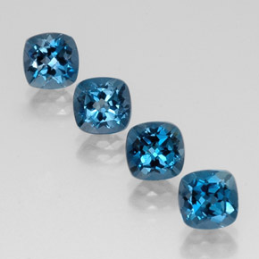 5.07 ct total Natural London Blue Topaz