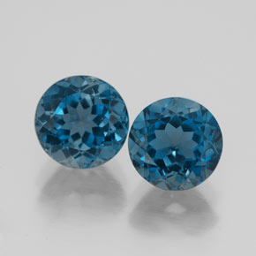 3.89 ct total Natural London Blue Topaz