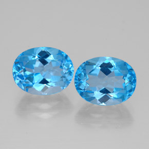 5.36 ct total Natural Swiss Blue Topaz