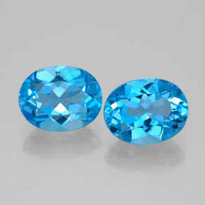 5.01 ct total Natural Swiss Blue Topaz