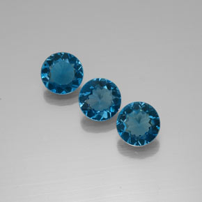 6.15 ct total Natural London Blue Topaz