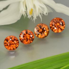 3.63 ct total Natural Orange Zircon