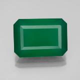 Click for Details 6 carat Green Octagon Facet Agate 14mmx10mm