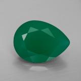 Click for Details 16mm x 12mm Agate 8ct Pear Facet in Green