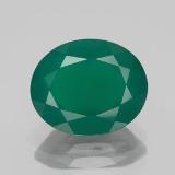 Click for Details 11.5x9.5mm Agate 4ct Oval Facet in Green