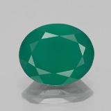 Click for Details 4 carat Green Oval Facet Agate 12x10