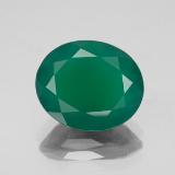 Click for Details 4 carat Green Oval Facet Agate 12mm x 10mm