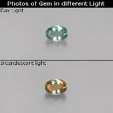 3.5mm x 2.5 Alexandrite 0.1ct Oval Facet in Green/Red