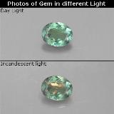 3.5x2.5mm Alexandrite 0.1ct Oval Facet in Green/Red