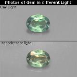 0.1 carat Green/Red Oval Facet Alexandrite 4mmx3mm