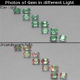 2.5 carat Green/Red Oval Facet Alexandrite 4.5x3.5mm