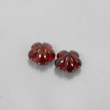 4 ct Transparent/Translucent Flower Cut Almandine Garnet 7mmx7mm