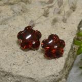 3 carat Deep Red Flower Cut Almandine Garnet 7x7mm