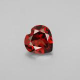 1.5 carat Deep Red Heart Facet Almandine Garnet 7x7