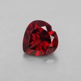1.5 carat Deep Red Heart Facet Almandine Garnet 7x7mm