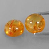 4 ct Transparent/Translucent Round Cabochon Amber 9.5 mm