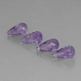 5 carat Violet Briolette with Hole Amethyst 9mm