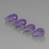 6 ct VVS-VS Briolette with Hole Amethyst 9 mm