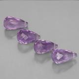 5 carat Violet Briolette with Hole Amethyst 9 mm