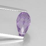 1.5 ct VVS Briolette with Hole Amethyst 8.5 mm