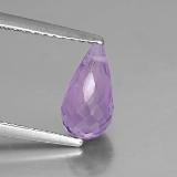 1.5 carat Violet Briolette with Hole Amethyst 9 mm