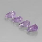 9 mm Amethyst 5ct Briolette with Hole in Violet