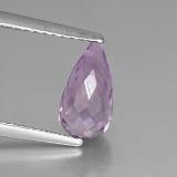 1.5 carat Violet Briolette with Hole Amethyst 9mm