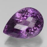 23.5mmx17mm Amethyst 27ct Pear Checkerboard in Violet