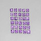 3mm x 3 Princess Cut Amethyst 4ct