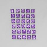3x3 Amethyst 4ct Princess Cut in Violet